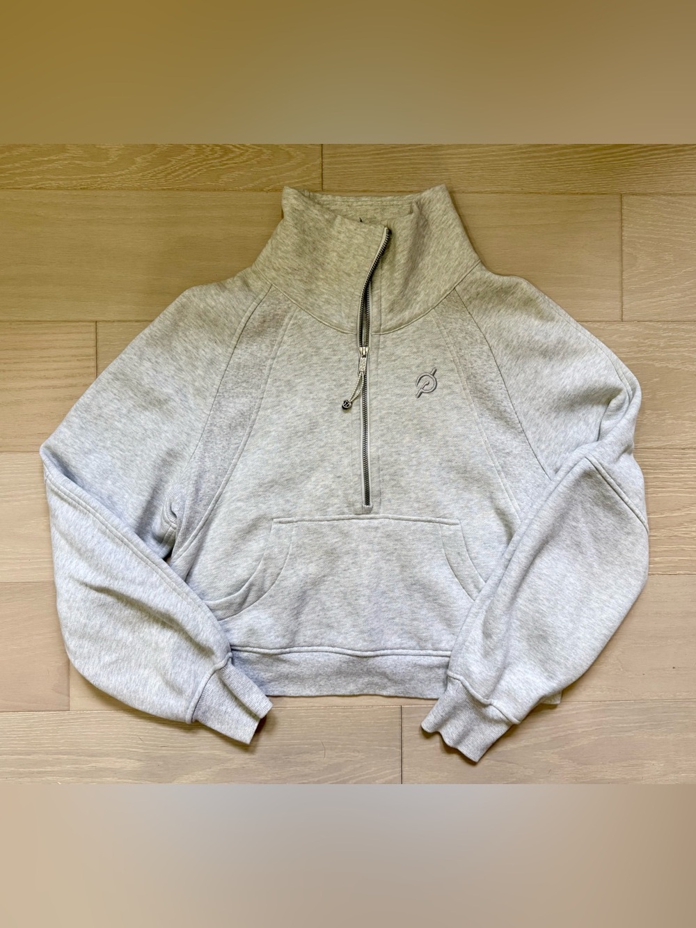 lululemon x Peloton Oversized Scuba Funnel Neck Half-Zip Hoodie in Heather Grey